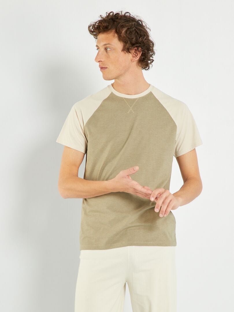 Veste Légère Coupe-vent Lands' End Homme - Kaki/beige, Taille L - Idéale Mi-saison