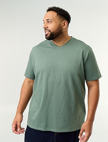 T-shirt en jersey à col V