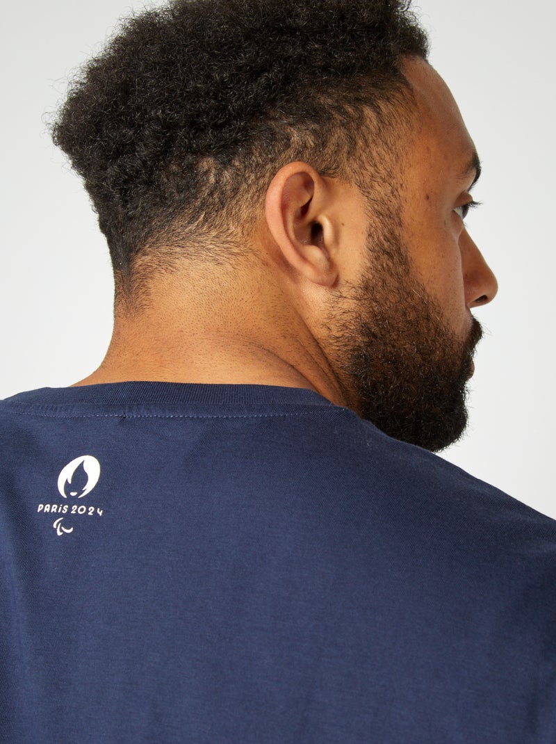 T-shirt en jersey à col rond - Paris 2024 Bleu marine - Kiabi