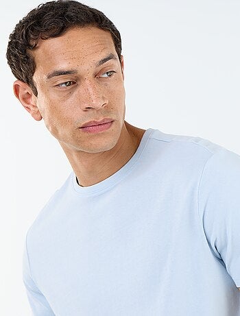 T-shirt en jersey uni à col rond pour homme