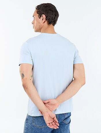 T-shirt en jersey uni à col rond pour homme
