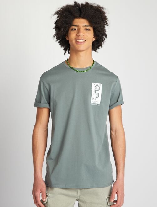 T-shirt en jersey à col rond - Kiabi