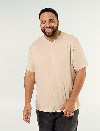 T-shirt en jersey à col V