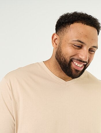 T-shirt en jersey à col V