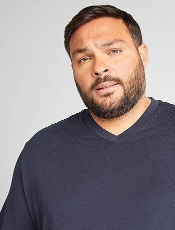 T-shirt en jersey à col V