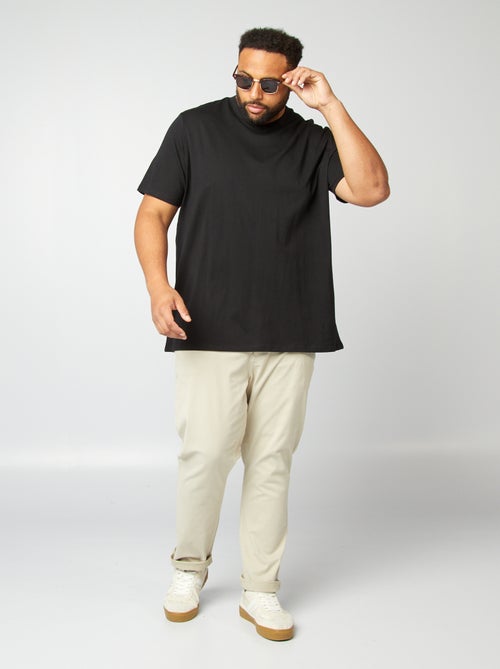 T-shirt en jersey à col V - Kiabi