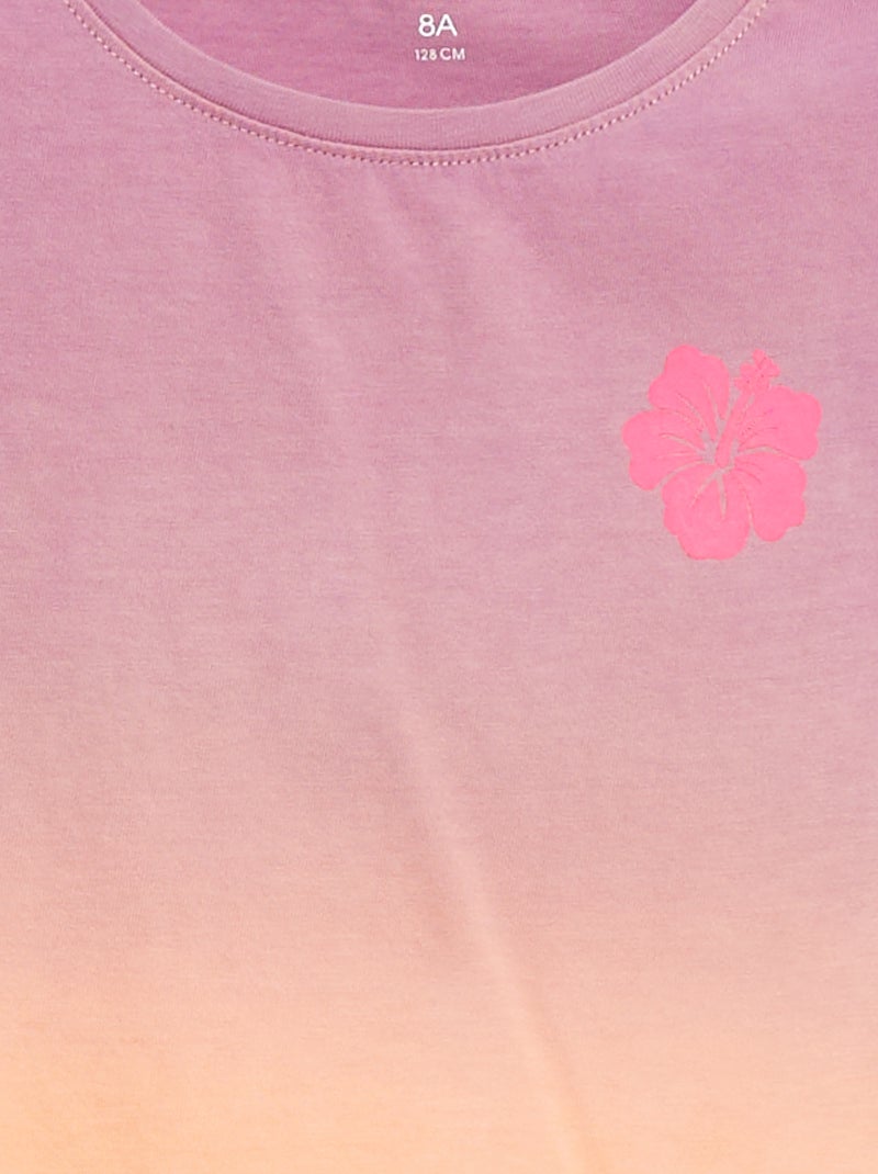 T-shirt en jersey à emmanchures volantées VIOLET - Kiabi