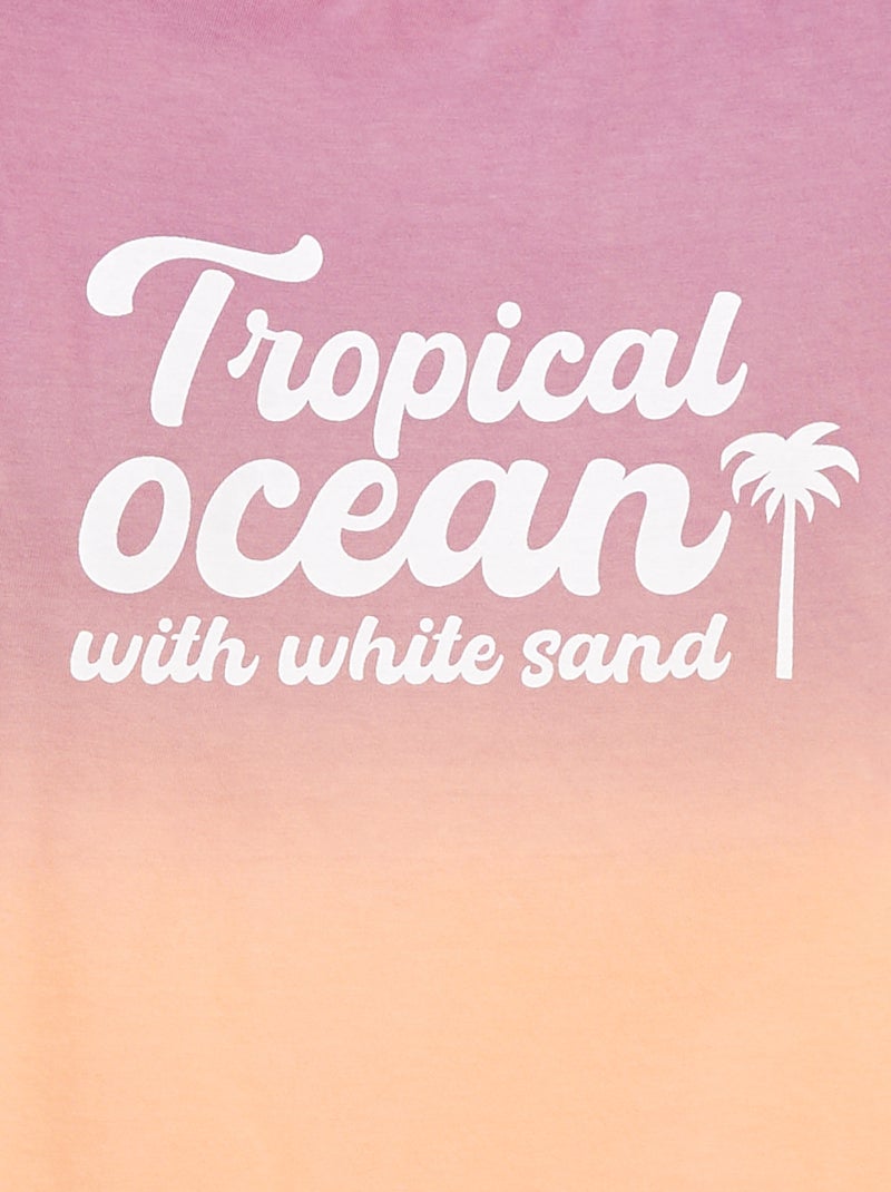 T-shirt en jersey à emmanchures volantées VIOLET - Kiabi