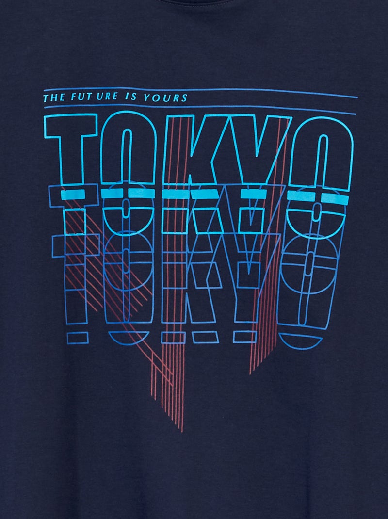 T-shirt en jersey à manches courtes +1m90 Bleu - Kiabi