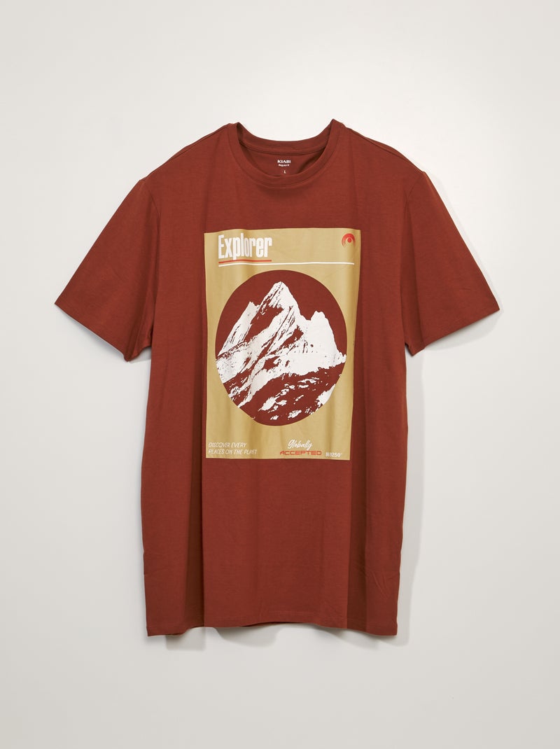 T-shirt en jersey à manches courtes +1m90 Marron - Kiabi