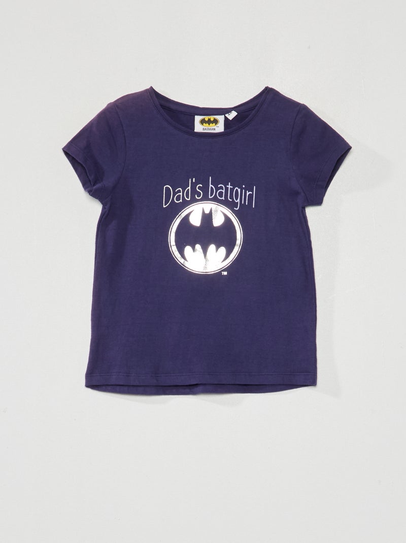 T-shirt en jersey à manches courtes 'Batman' bleu nuit - Kiabi