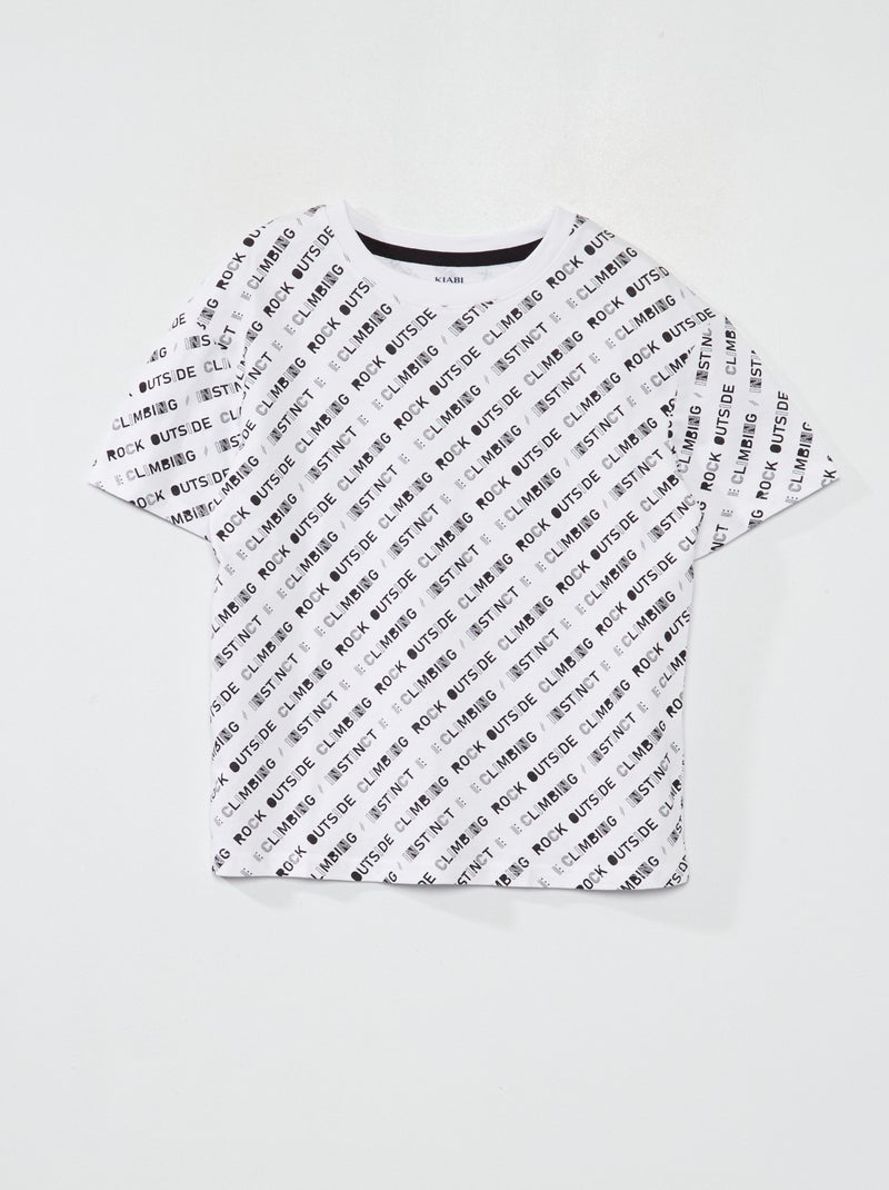 T-shirt en jersey à manches courtes Blanc - Kiabi