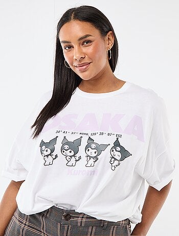 T-shirt en jersey à manches courtes 'Kuromi'