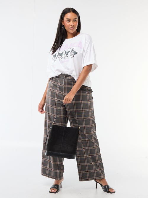 T-shirt en jersey à manches courtes 'Kuromi' - Kiabi