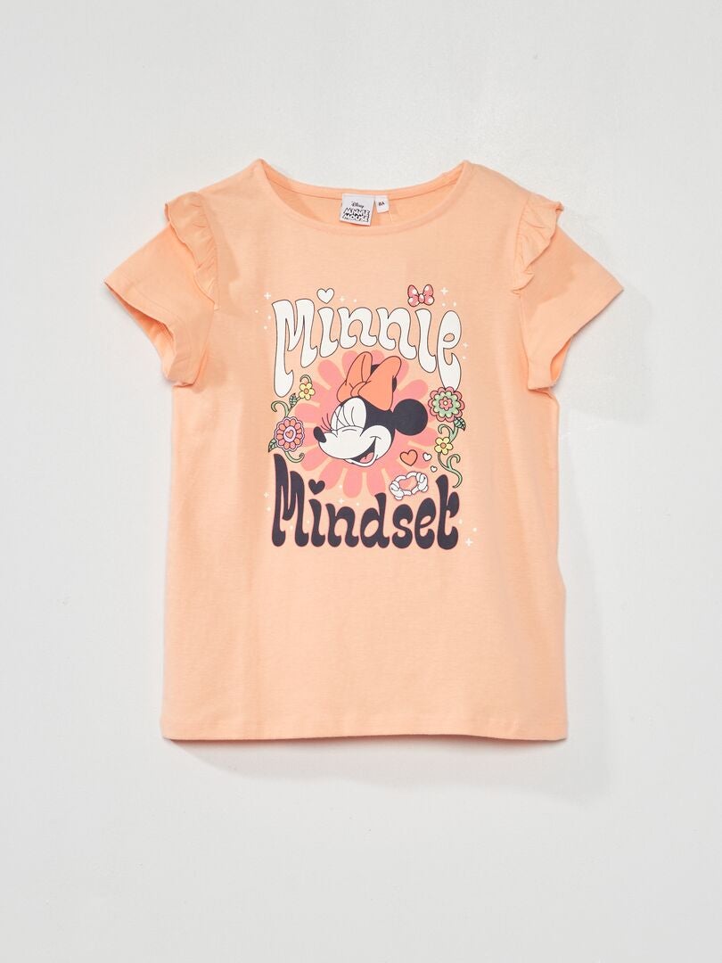T-shirt en jersey à manches courtes 'Minnie' Orange - Kiabi