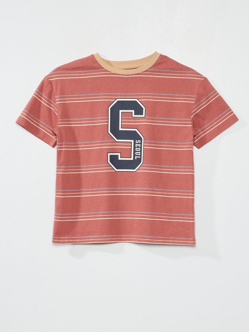 T-shirt en jersey à manches courtes Rose - Kiabi