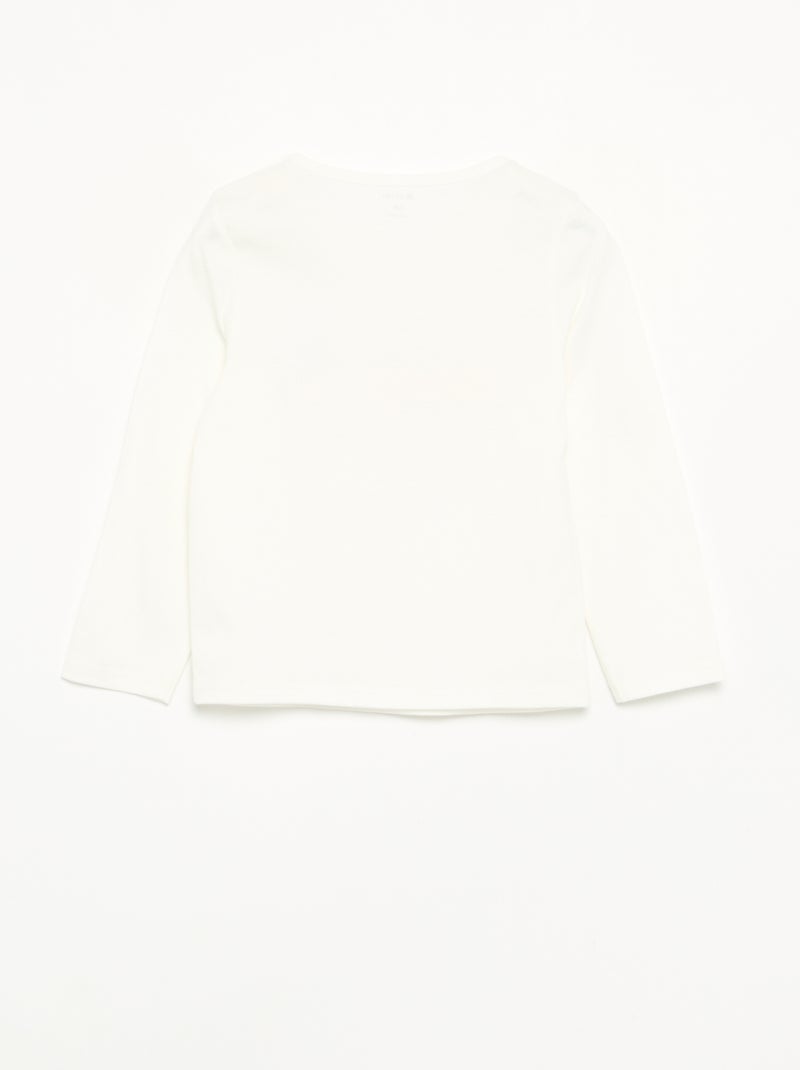 T-shirt en jersey à manches longues Blanc - Kiabi
