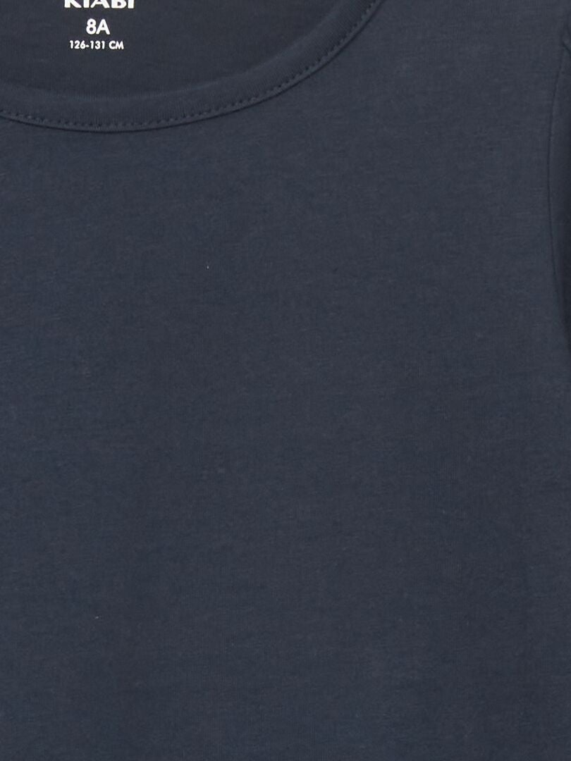 T-shirt en jersey à manches longues bleu marine - Kiabi