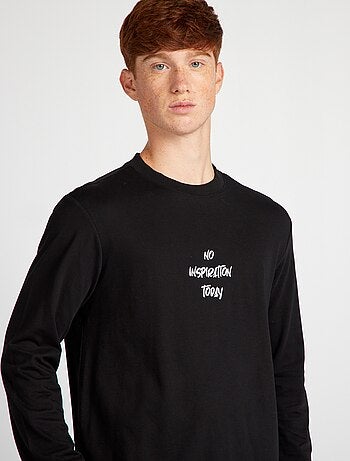 T-shirt manche longue Homme | Noir | Made In France