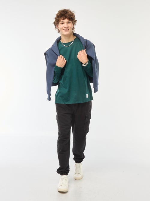 T-shirt en jersey à manches longues - Kiabi