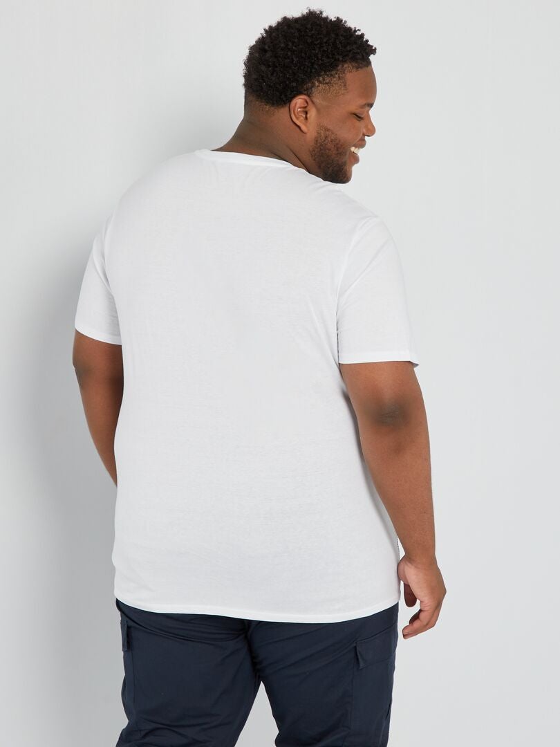 T-shirt en jersey à rayures blanc - Kiabi