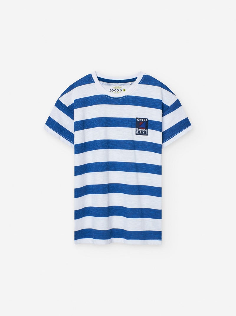 T-shirt en Jersey à Rayures Blanc - Kiabi