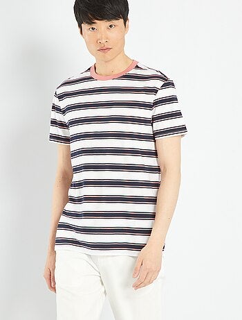 T-shirt à rayures usées pour garçon I