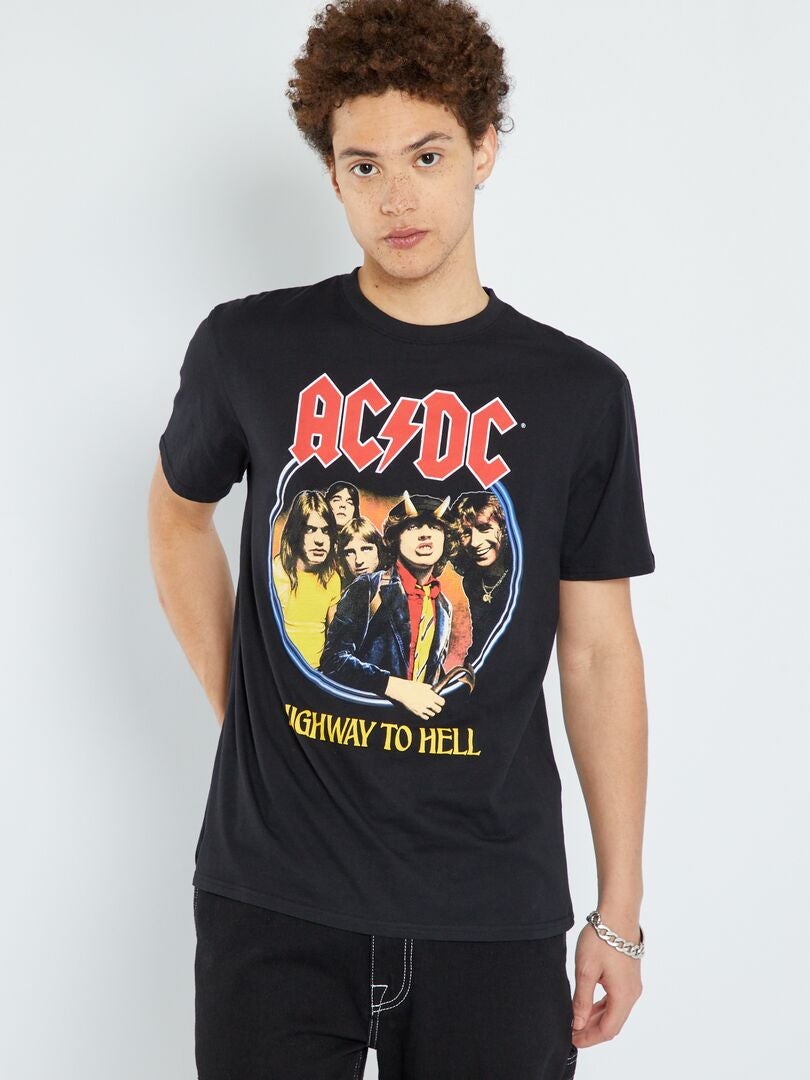 T-shirt en jersey 'AC/DC' noir - Kiabi