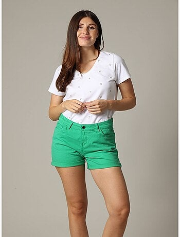 T-shirt en jersey avec cœurs brodés 'Deeluxe'