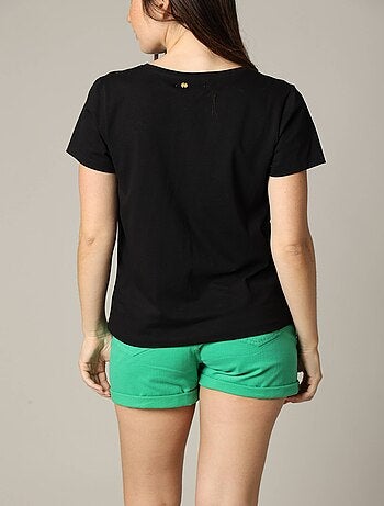 T-shirt en jersey avec cœurs brodés 'Deeluxe'