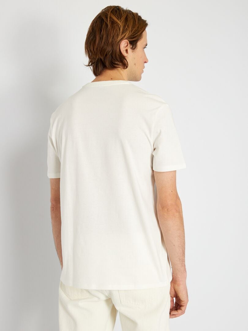 T-shirt en jersey avec imprimé - Unisex Blanc - Kiabi