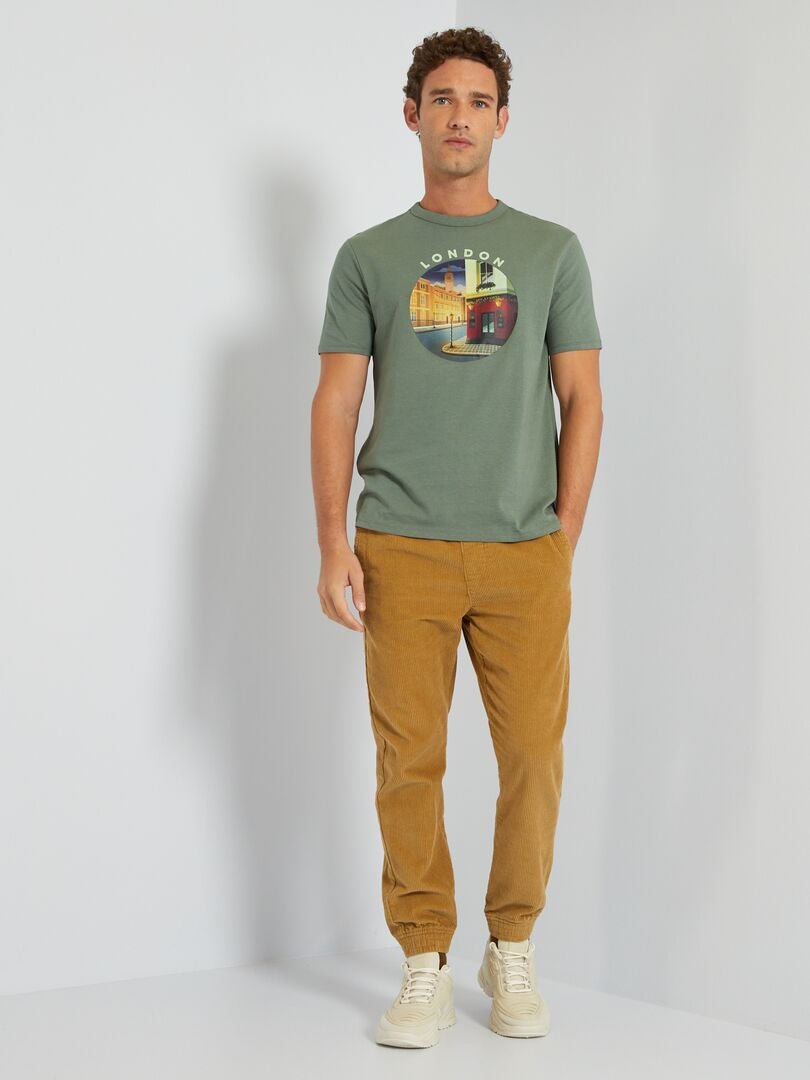 T-shirt en jersey avec imprimé - Unisex Vert - Kiabi