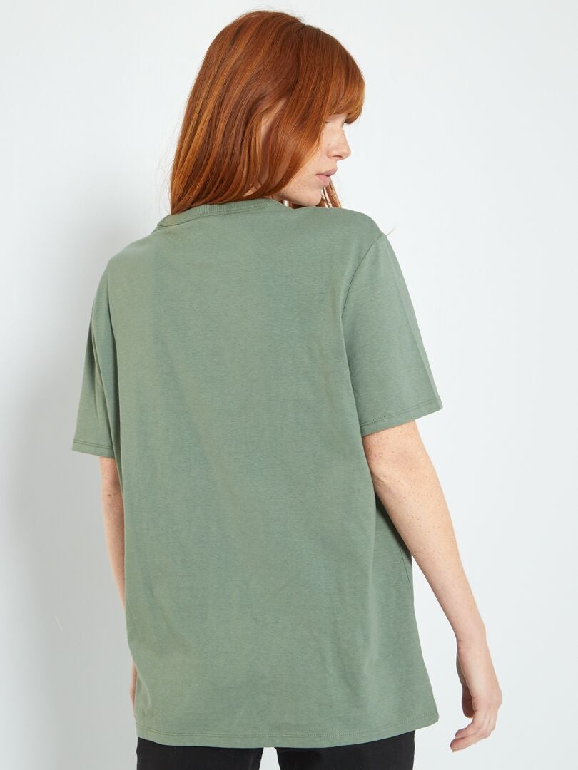 T-shirt en jersey avec imprimé - Unisex Vert - Kiabi