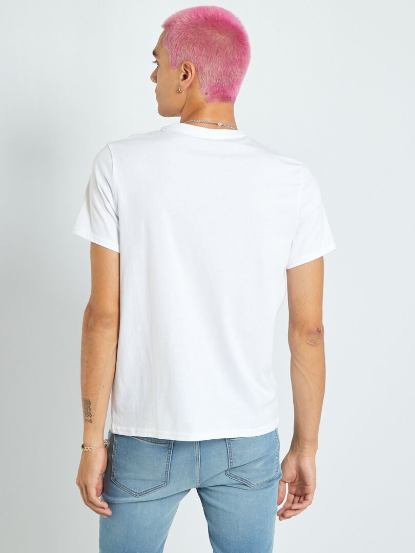 T-shirt en jersey avec imprimé Blanc 'tokyo crew' - Kiabi