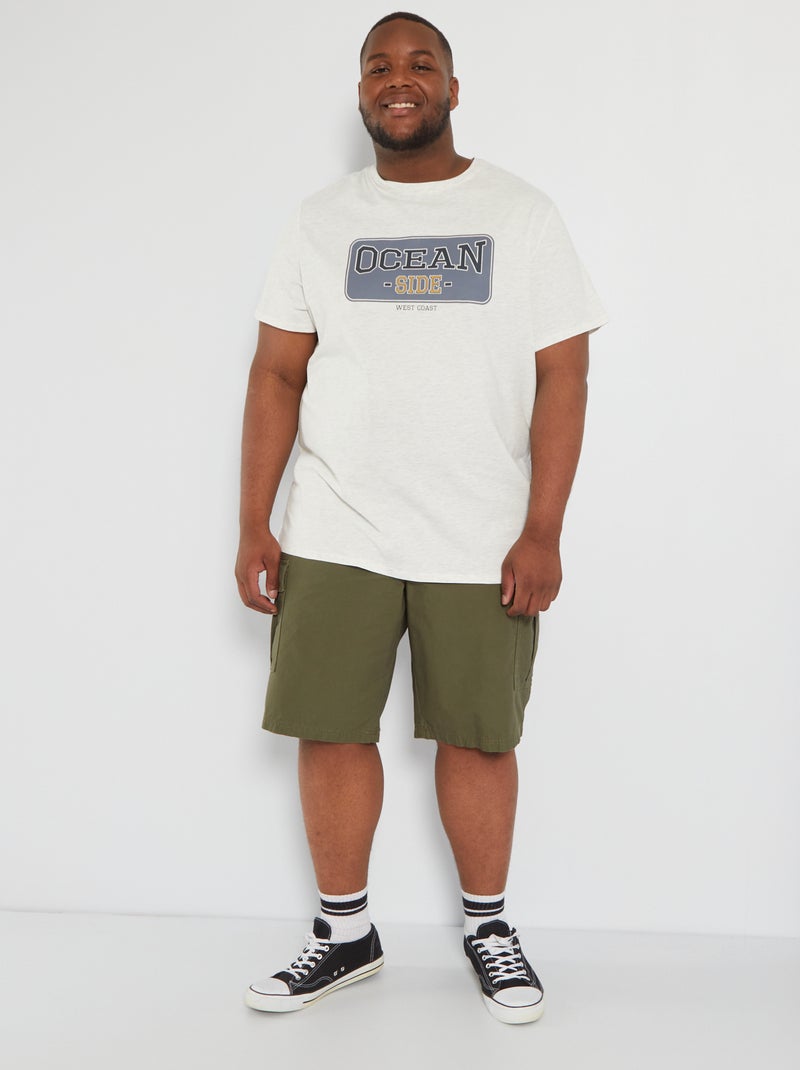 T-shirt en jersey avec imprimé BLANC - Kiabi