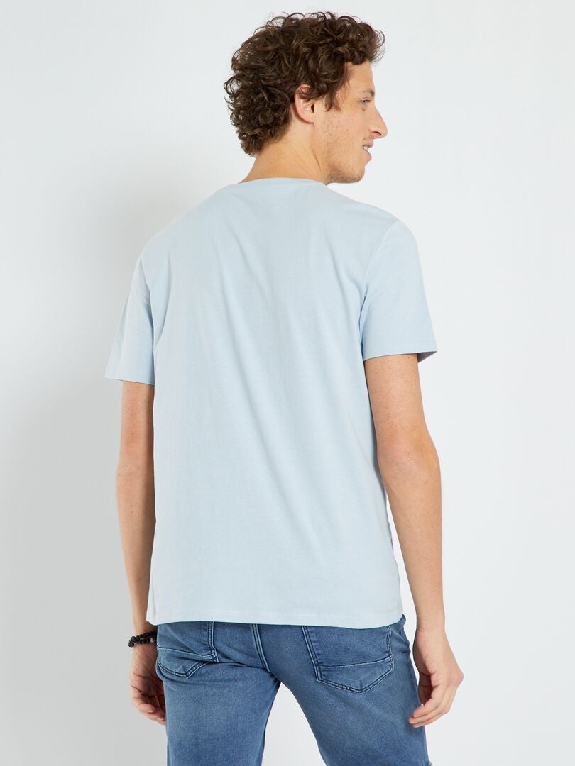T-shirt en jersey avec imprimé Bleu 'best' - Kiabi