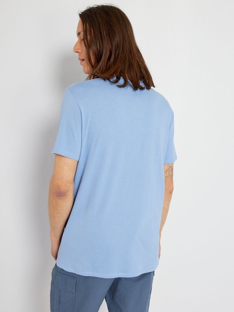 T-shirt en jersey avec imprimé Bleu 'land' - Kiabi