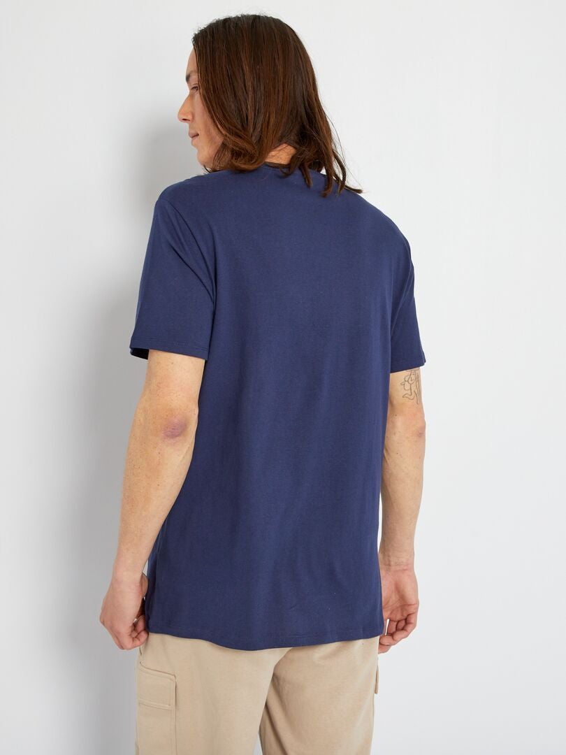 T-shirt en jersey avec imprimé Bleu 'Los Angeles' - Kiabi