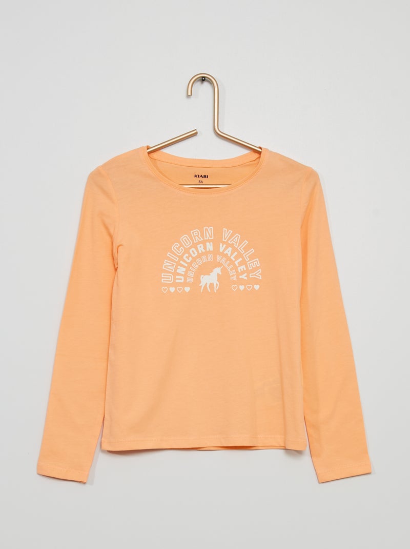 T-shirt en jersey avec imprimé corail - Kiabi