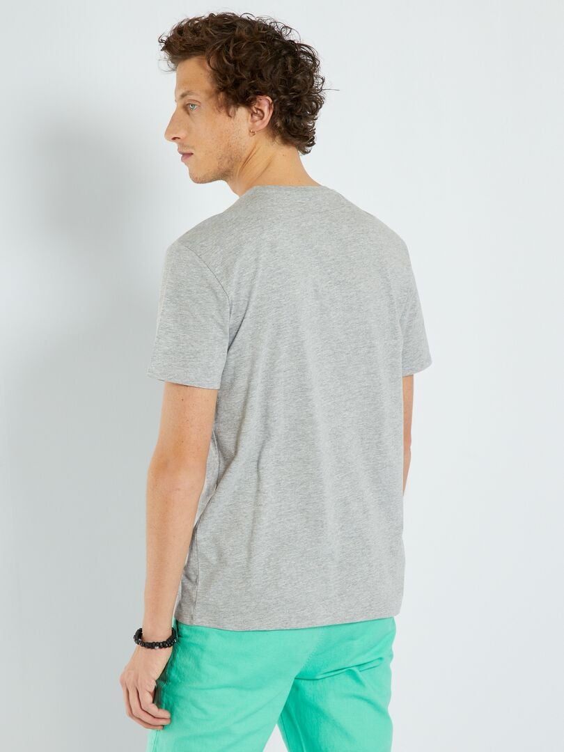 T-shirt en jersey avec imprimé Gris 'tennis' - Kiabi