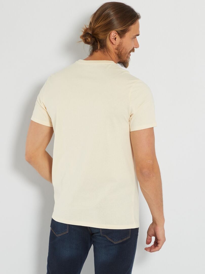T-shirt en jersey avec imprimé Jaune 'graphique' - Kiabi