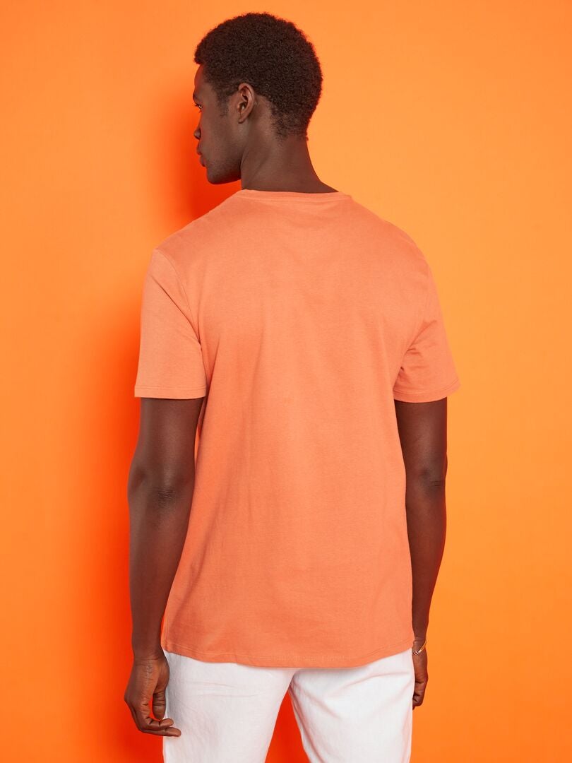 T-shirt en jersey avec imprimé Orange 'endless' - Kiabi