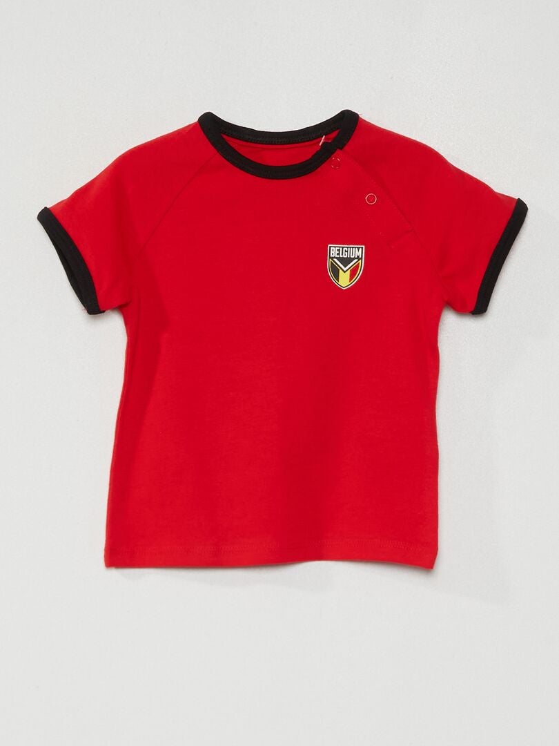 T-shirt en jersey avec imprimé Rouge 'Belgique' - Kiabi