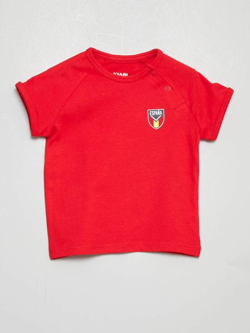 T-shirt en jersey avec imprimé Rouge 'Espagne' - Kiabi