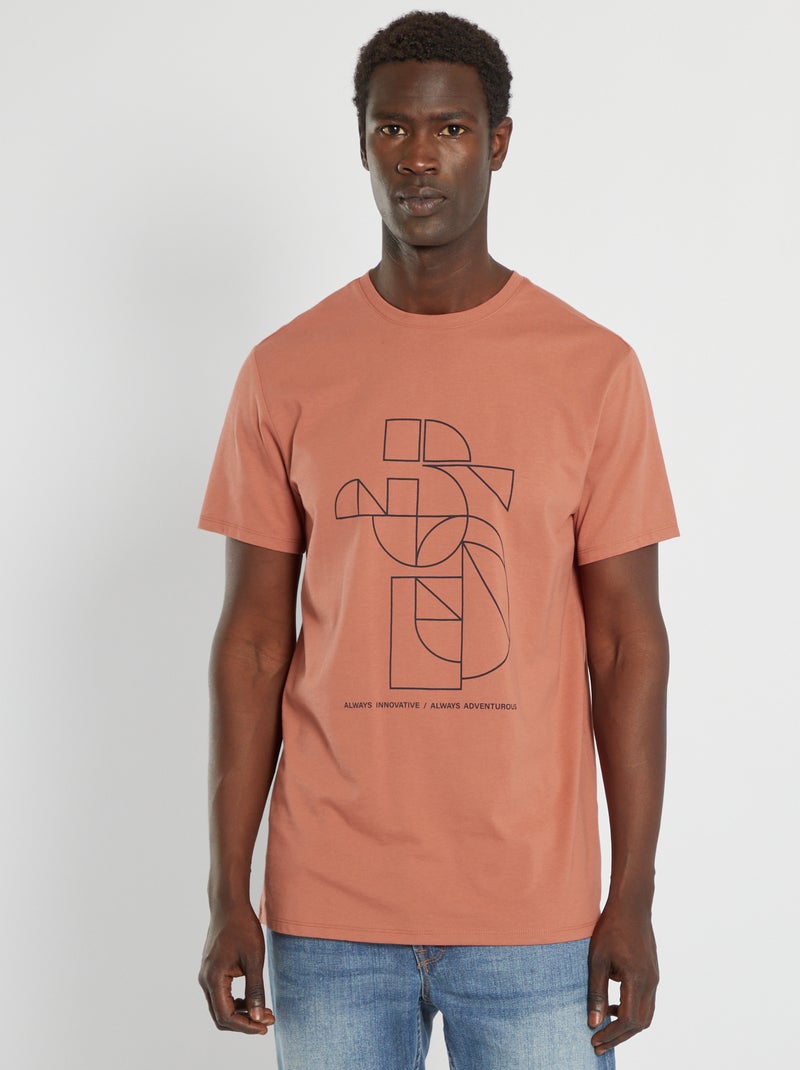 T-shirt en jersey avec imprimé Rouge 'graphic' - Kiabi