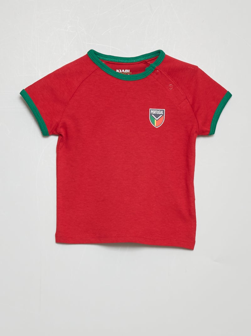 T-shirt en jersey avec imprimé Rouge 'Portugal' - Kiabi
