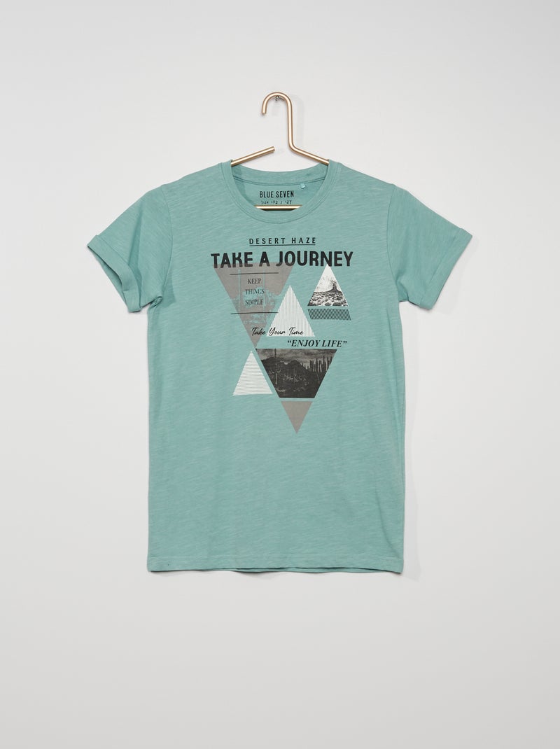 T-shirt en jersey avec imprimé vert d'eau - Kiabi