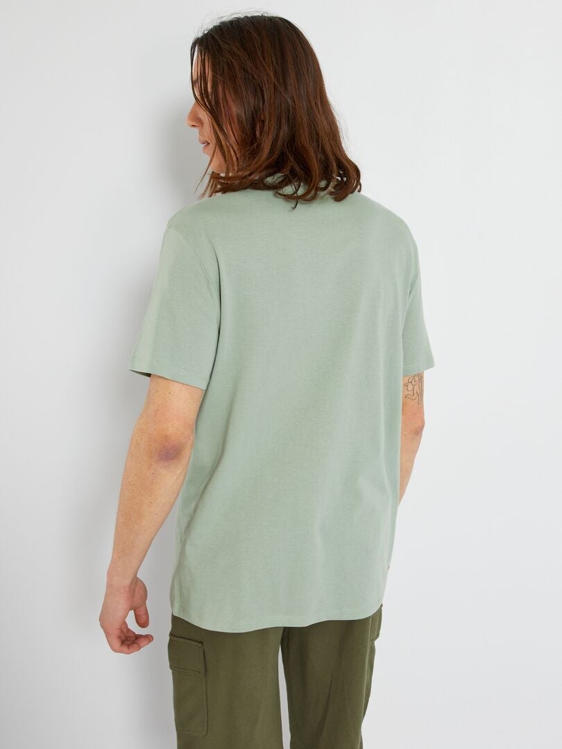 T-shirt en jersey avec imprimé Vert 'tennis' - Kiabi