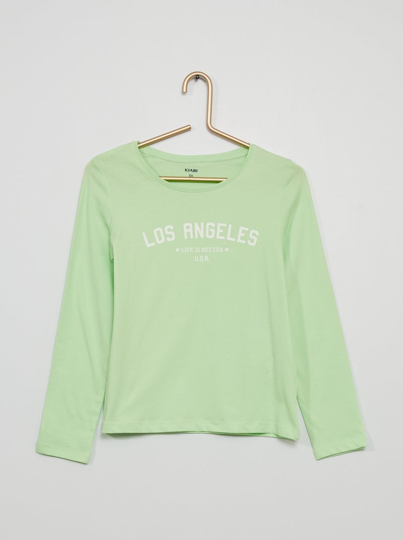 T-shirt en jersey avec imprimé vert - Kiabi