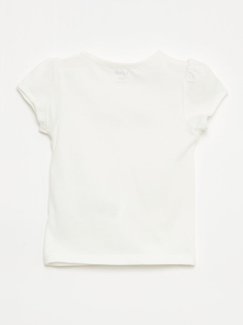 T-shirt en jersey avec manches courtes Blanc - Kiabi